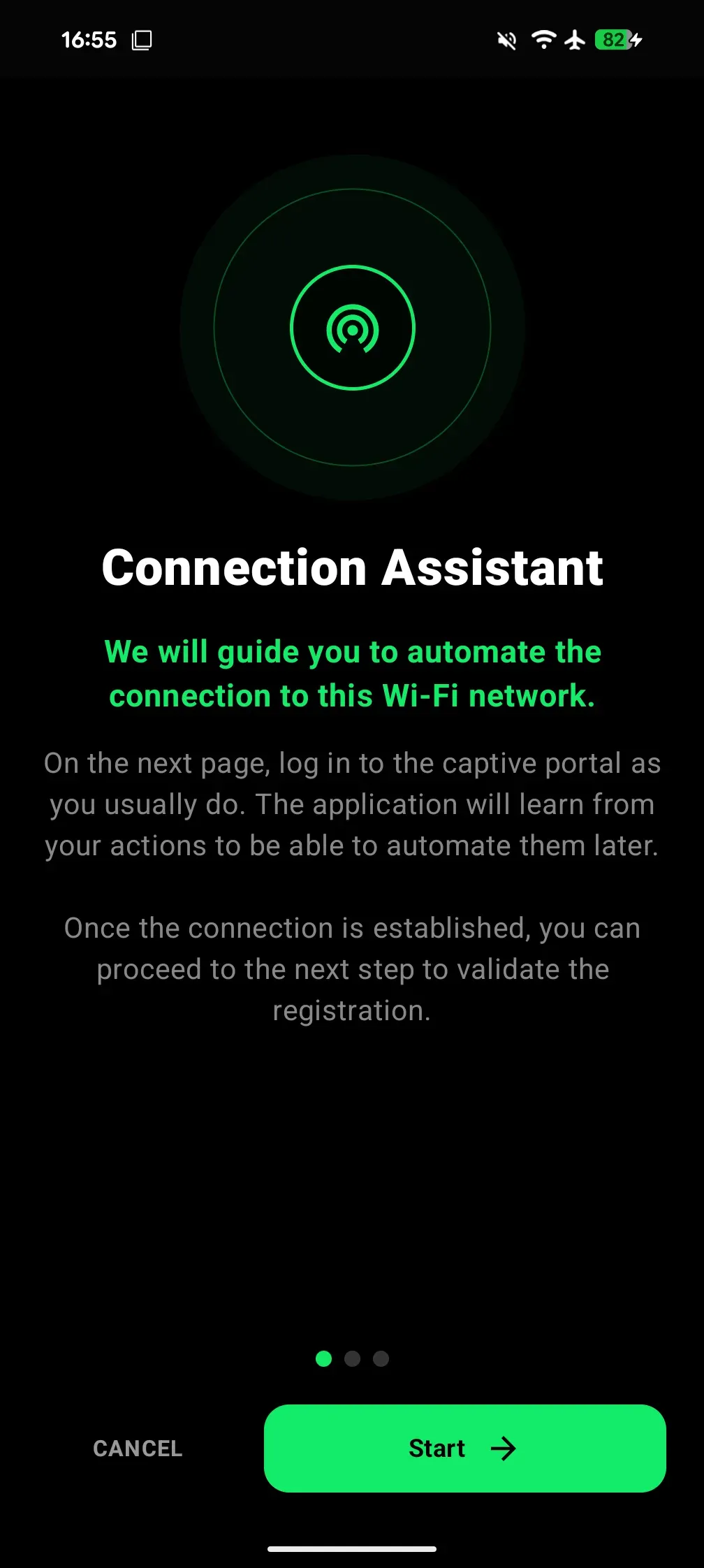 Step 1 screen: EasyFy Connection Assistant